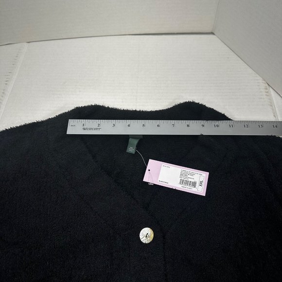 2 Piece Wild Fable Women's XXL Black Crop Sweater And Multicolor Ribbed T-Shirt - Picture 7 of 16